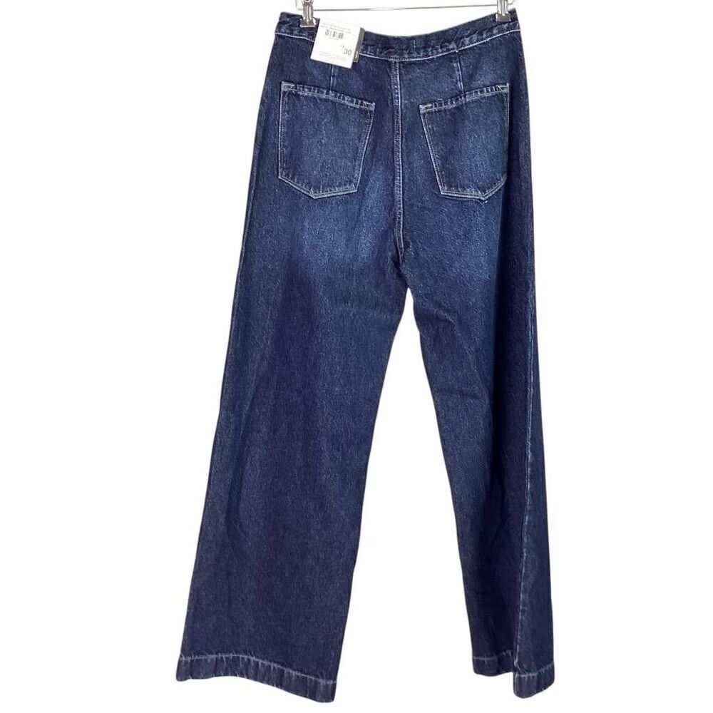 KanCan Jeans Women 9 28 Blue Cotton Ultra High Rise Super Flare Side Zip NEW - Picture 6 of 12
